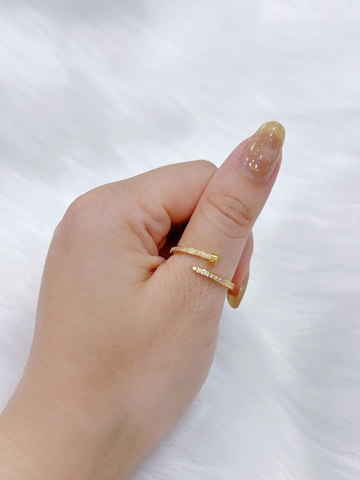 Nhẫn Titan - TC166 - Nhẫn đinh Cartier đính kim