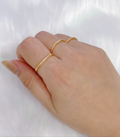 Nhẫn Titan - TC176 - Thời trang cách điệu bản mỏng