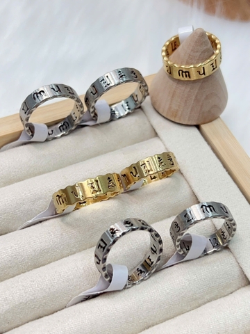 Nhẫn Titan - TC222 - Lục tự đại minh chân ngôn | Unisex