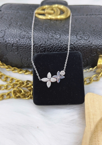 Set trang sức Titan - TM040 - biểu tượng cánh hoa LV