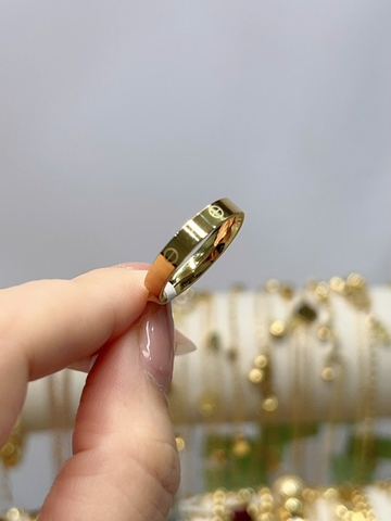 Nhẫn Titan - TC079 - Set 2 nhẫn thời trang Cartier hột cao (có tách lẻ)