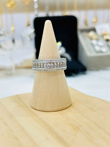 Nhẫn nữ đính đá Baguette - TM049 - phong cách Dainty Lady