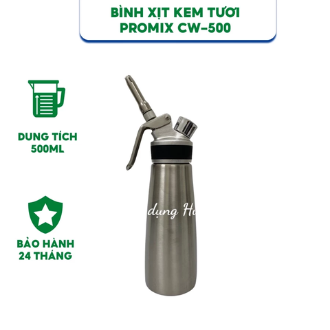 Bình Xịt Kem Tươi Promix CW-500 - Hàng Chính Hãng - Bảo Hành 12 Tháng