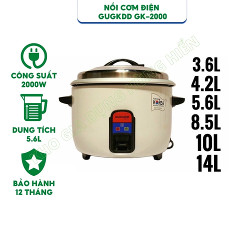 Nồi cơm điện công nghiệp cỡ to GUGKDD GK 13L-25L-30L-45L -Hàng chính hãng - Bảo hành 12 tháng