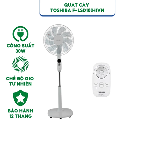 Quạt cây Toshiba F-LSD10(H)VN (Xám) - Hàng chính hãng