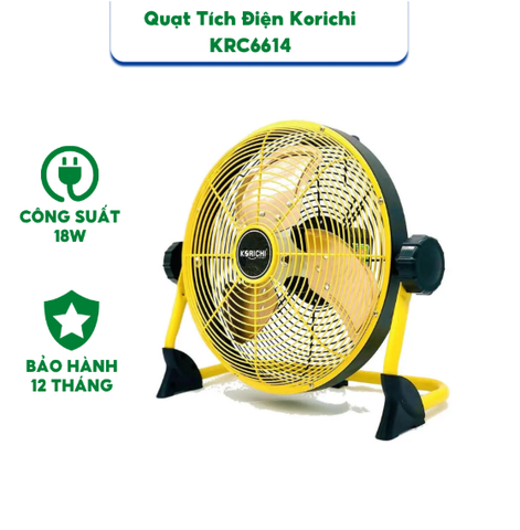 QUẠT TÍCH ĐIỆN KORICHI KRC-6 - HÀNG CHÍNH HÃNG