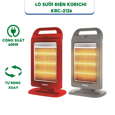 Đèn Sưởi Korichi KRC-2126 - Xoay Tự Động - Hàng Chính Hãng