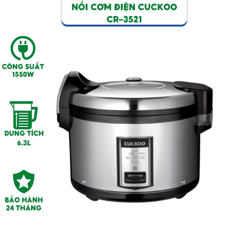 Nồi cơm điện Cuckoo 6.3 lít CR-3521/BKSTVNCV - Hàng chính hãng