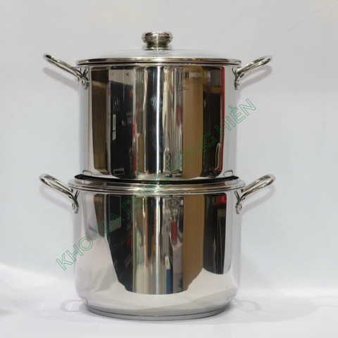 Nồi Luộc Gà Inox 304 Fivestar Nắp Kính  FS-N30002 - 28CM/30CM - Hàng Chính Hãng