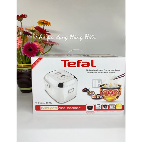 Nồi cơm điện cao tần Tefal RK604165 - Dung tích 0.7 lít - Công suất 800W - Hàng chính hãng - Bảo hành 24 tháng