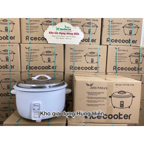 Nồi Cơm Điện Công Nghiệp Zisun CFXB-300 loại 8.5L nấu được 5-6kg gạo cho 22 người - Hàng chính hãng