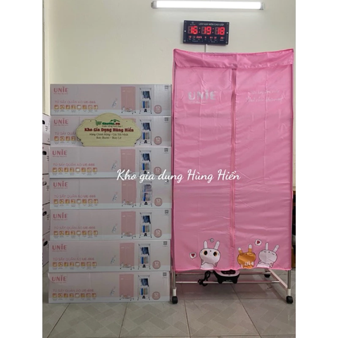 Tủ Sấy Quần Áo UNIE UE-666 - Sấy Tối Đa 15kg Quần Áo - Công Suất 1500W - Bảo Hành Chính Hãng 12 Tháng