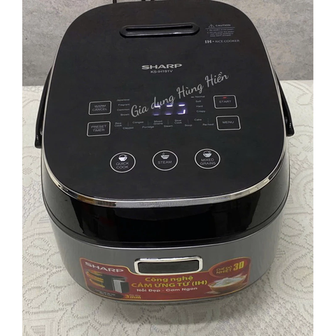 Nồi cơm điện cao tần Sharp KS-IH191V-RD - Dung tích 1.8L - Công suất 1300W - Hàng chính hãng - Bảo hành 12 tháng