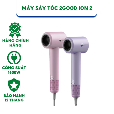 Máy sấy tóc 2GOOD ion 2 - Công suất 1600W - Công nghệ ion âm - Bảo hành 12 tháng