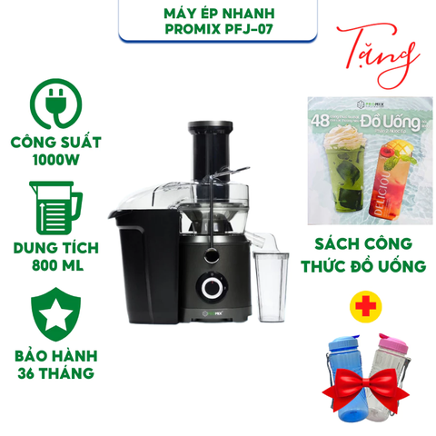 Máy ép nhanh Promix PFJ-07 Công suất 1000W Dung tích 450ml - Bản mới nhất năm 2025- Hàng chính hãng Bảo hành 36 tháng