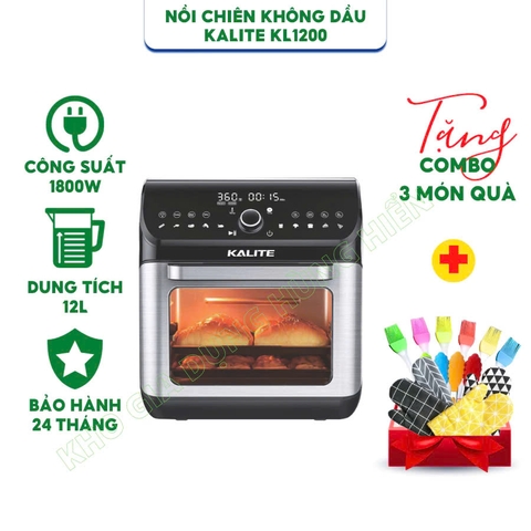 Nồi chiên không dầu Kalite KL1200 - Dung tích 12 lít - Công suất 1800W - Hàng chính hãng bảo hành 24 tháng