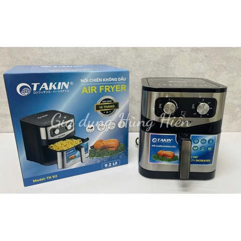 Nồi chiên không dầu Takin TK92 - Dung tích 9.2 lít - Công suất 1800W - Hàng chính hãng bảo hành 12 tháng