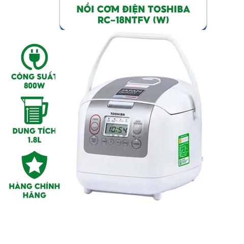 Nồi cơm điện TOSHIBA RC.10NMF/ RC.18NMF - Dung tích 1 lít/1.8 lít - Công suất 680W - Hàng chính hãng bảo hành 12 tháng