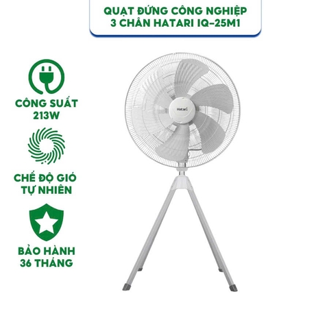 Quạt đứng công nghiệp 4 chân HATARI IQ25M1 - Hàng chính hãng bảo hành 36 tháng