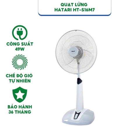 Quạt lửng Hatari HB-S16M7 GHI - Bảo hành chính hãng 36 tháng