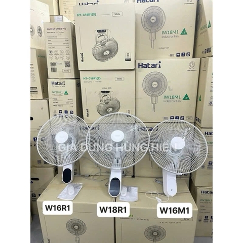 Quạt Thái Lan treo tường Hatari W16R1 - Công suất 49W - Điều khiển từ xa 3 cấp độ - Bảo hành chính hãng 36 tháng