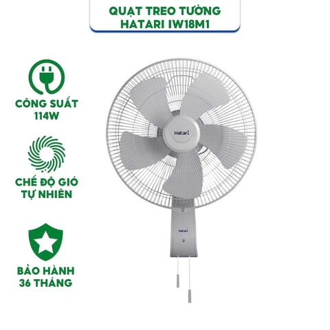 Quạt treo tường công nghiệp Hatari IW18M1 - Hàng chính hãng bảo hành 36 tháng