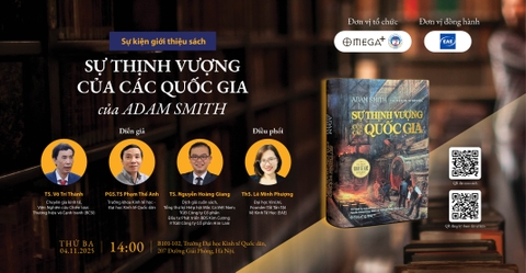 [Hà Nội] Sự kiện giới thiệu sách “Sự thịnh vượng của các quốc gia” của Adam Smit