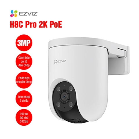 Camera quay quét 3MP EZVIZ H8C Pro 2K PoE