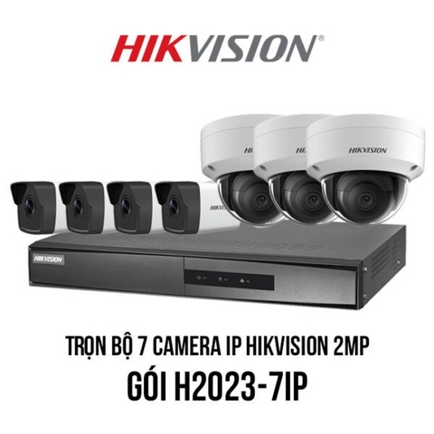 Trọn bộ 7 camera IP Hikvision 2MP [H2023-7IP]