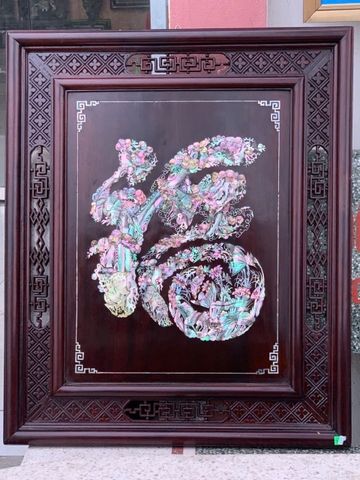 Tranh khảm ốc - chữ Phúc