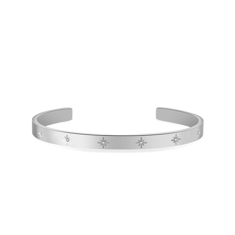 Vòng tay titan bạc đá sao 2600044
