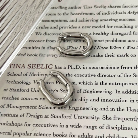 Bông tai titan mạ bạc 2500071