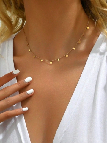 Dây chuyền titan charm tròn 2500903