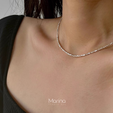 Dây chuyền titan mạ bạc choker 2500921