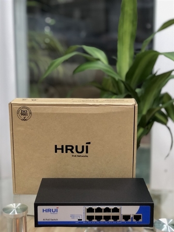 SWITCH POE HRUI 8PORT HR900-AF-82