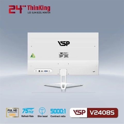 Màn hình LCD VSP 24inch V2408S trắng