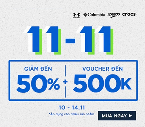 Double Day 11.11: Deal Hàng Hiệu, Sale Bùng Nổ - Giảm Đến 50%