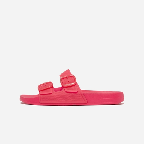 Dép Quai Ngang Nữ Fitflop Iqushion Translucent Two-Bar Buckle - Đỏ