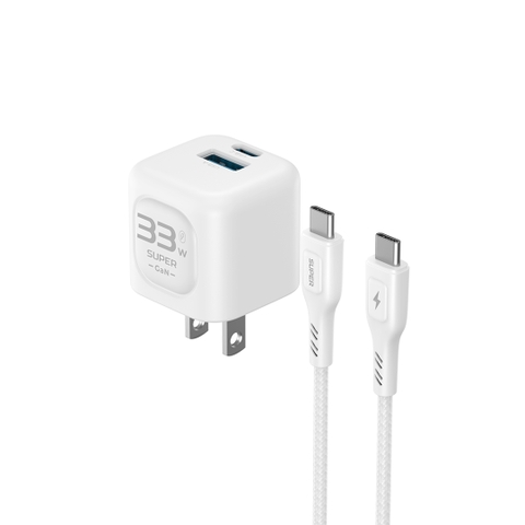 Bộ sạc nhanh SUPER AB32S GaN 1C1A 33W kèm cáp Type C-Type C 1m