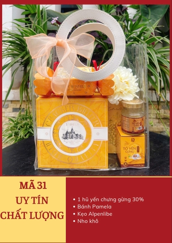 Giỏ quà tết - Mã 31 Màu Vàng