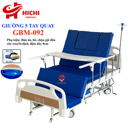 GIƯỜNG BỆNH NHÂN GBM-092 , 05 TAY QUAY