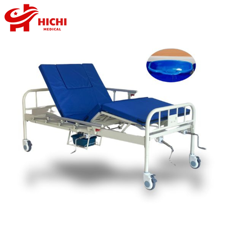 GIƯỜNG BỆNH NHÂN GBM-097 03 TAY QUAY CÓ CHẬU GỘI ĐẦU