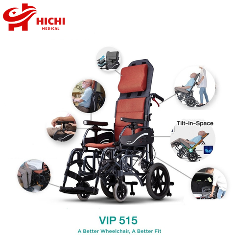 Xe Lăn Cao Cấp Karma VIP 515- Xe Lăn Ngả Nằm Nhập Khẩu