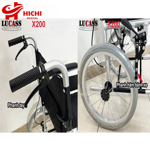 Xe Lăn Khung Nhôm Gọn Nhẹ Lucass X200