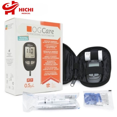 Máy Đo Đường Huyết OGCare Nhập Ý tặng 25 Que Thử Và 25 Kim