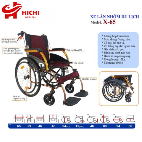 Xe Lăn Siêu Nhẹ Lucass X65