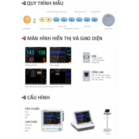 Máy Monitor Sản Khoa JPD-300P Sản Phẩm Xuất Khẩu Đức