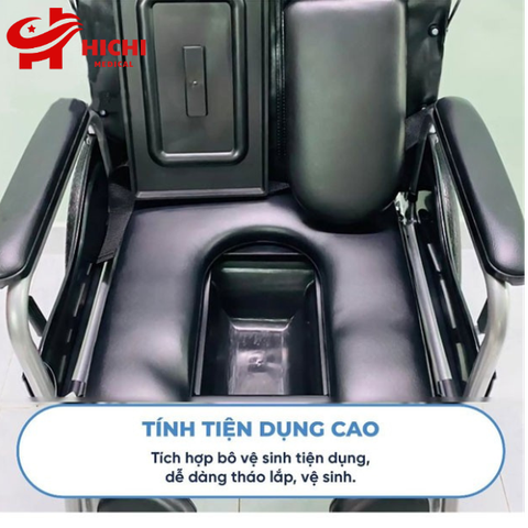 Xe Lăn Đa Năng Lucass X67 Có Bô, Ngả Nằm Khung Sắt Sơn New