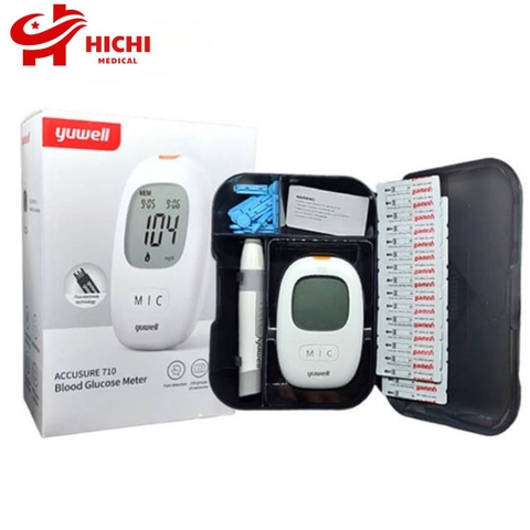 Máy đo đường huyết Yuwell Accusure 710 Tặng Kèm 20 Que và 20 kim