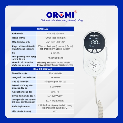 Máy Đo Tim Thai Cầm Tay | Màn Hình LED- 10A